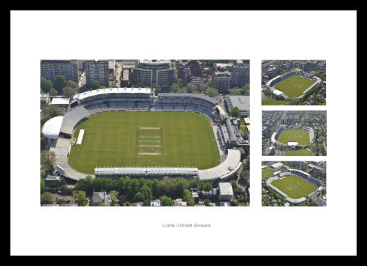 Lords Cricket Ground Aerial Photo Memorabilia Montage