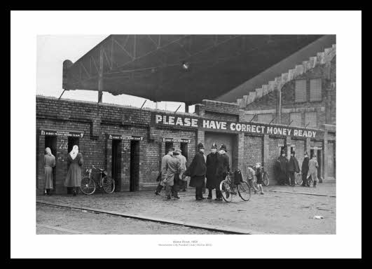 Manchester City Outside Maine Road Stadium 1950 Photo Memorabilia