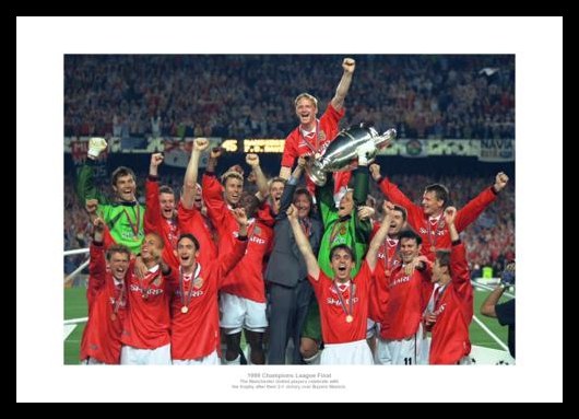 Manchester United 1999 Champions League Team Photo Memorabilia