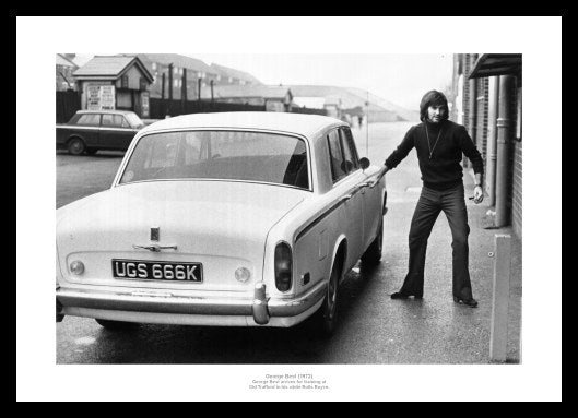 George Best Outside Old Trafford 1972 Photo Memorabilia