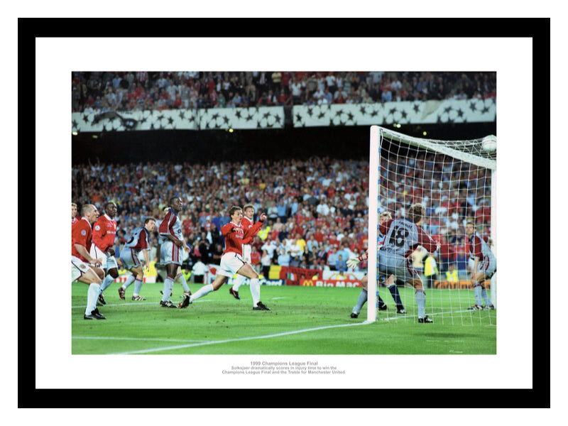 Manchester United 1999 Champions League Solksjaer Goal Photo Memorabilia