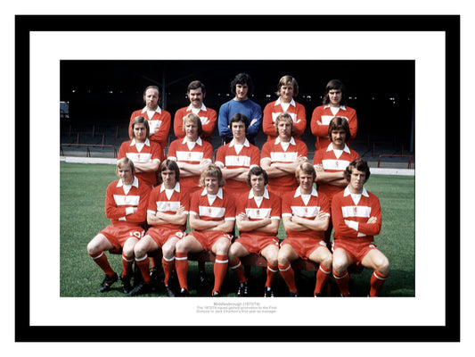 Middlesbrough FC 1973/74 Promotion Winning Team Photo Memorabilia