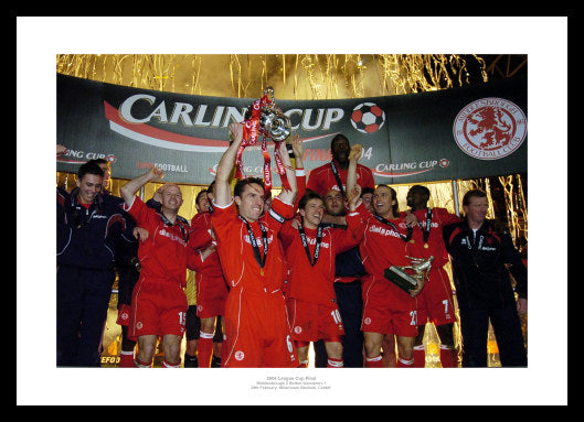 Middlesbrough FC 2004 League Cup Final Team Photo Memorabilia