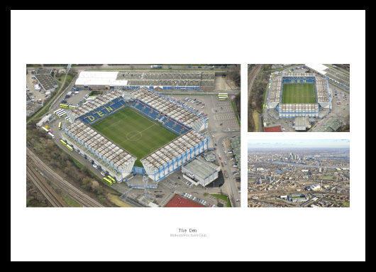 Millwall FC The Den Stadium Aerial Photo Memorabilia Montage