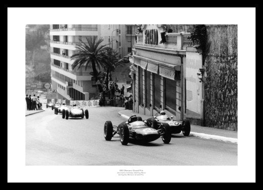Jim Clark & Stirling Moss 1961 Monaco Grand Prix Photo Memorabilia
