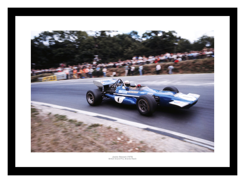 Jackie Stewart 1970 British Grand Prix Formula One Photo Memorabilia