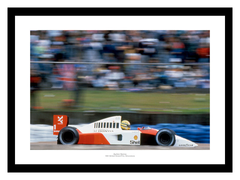 Ayrton Senna 1991 British Grand Prix Formula One Photo Memorabilia