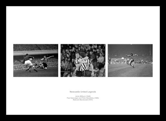 Newcastle United Legends Triple Photo Memorabilia