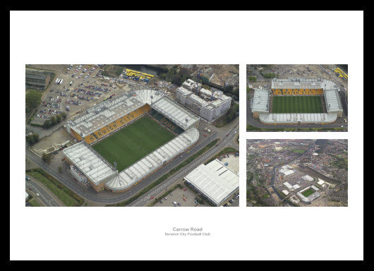 Norwich City Carrow Road Stadium Aerial Photo Memorabilia