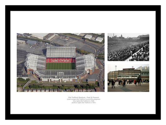 Manchester United Old Trafford Past and Present Photo Memorabilia