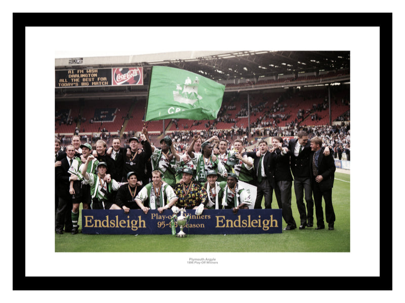 Plymouth Argyle 1996 Play Off Winners Team Photo Memorabilia