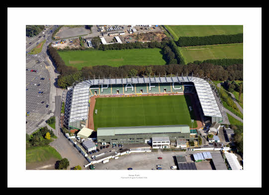 Plymouth Argyle Home Park Stadium Aerial Photo Memorabilia