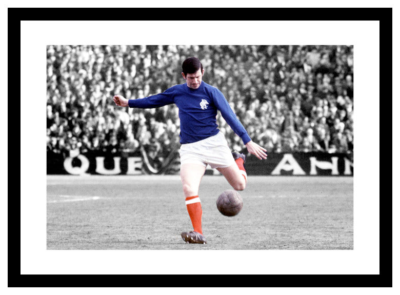 John Greig Rangers Legend Spot Colour Photo Memorabilia