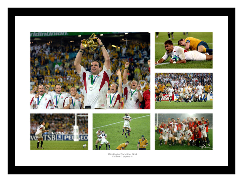 England Rugby Team 2003 World Cup Final Photo Memorabilia Montage