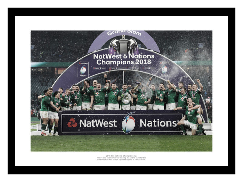 Ireland 2018 Six Nations Grand Slam Team Rugby Photo Memorabilia