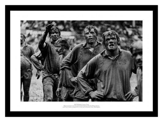 British & Irish Lions Mud Covered Forwards 1977 Rugby Photo Memorabilia