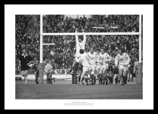 Warrington 1974 Rugby League Challenge Cup Final Photo Memorabilia