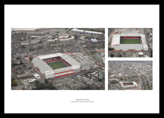 Sheffield United Bramall Lane Aerial Views Photo Memorabilia