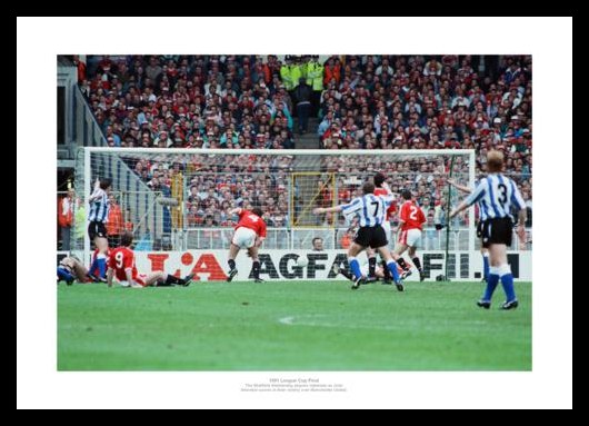 Sheffield Wednesday 1991 League Cup Final Goal Photo Memorabilia