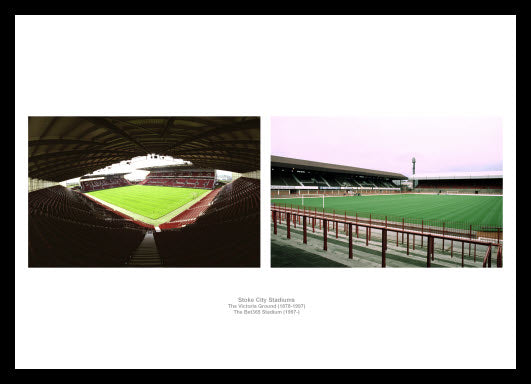 Stoke City Stadiums Old and New Photo Memorabilia
