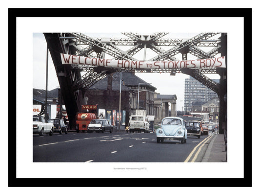 Sunderland 1973 FA Cup Final Wear Bridge Homecoming Banner Photo Memorabilia