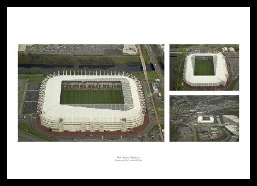 Swansea City Liberty Stadium Aerial Photo Memorabilias