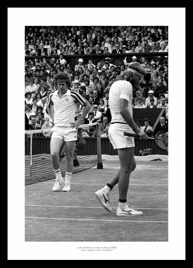 Bjorn Borg v John McEnroe 1980 Wimbledon Tennis Final Photo Memorabilia