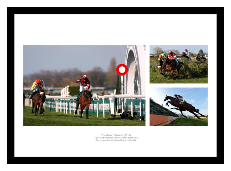 Tiger Roll 2019 Grand National Montage Horse Racing Photo Memorabilia