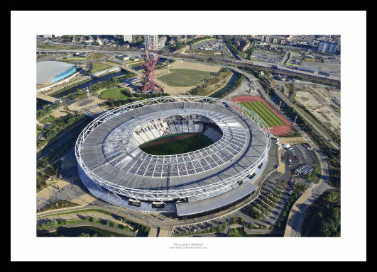 West Ham United London Stadium Aerial View Photo Memorabilia