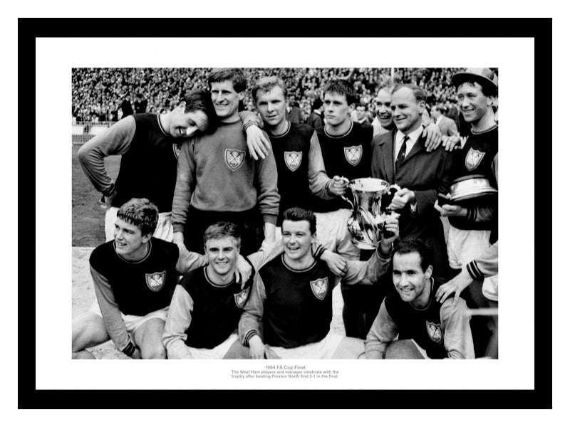 West Ham United 1964 FA Cup Winning Team Photo Memorabilia
