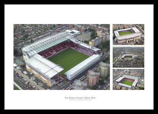 West Ham Upton Park Stadium Aerial View Photo Memorabilia