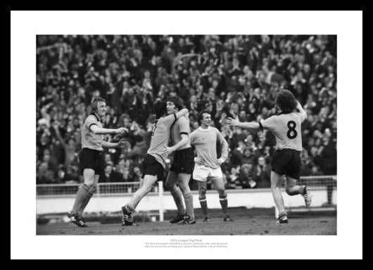 Wolverhampton Wanderers 1974 League Cup Final Goal Photo Memorabilia