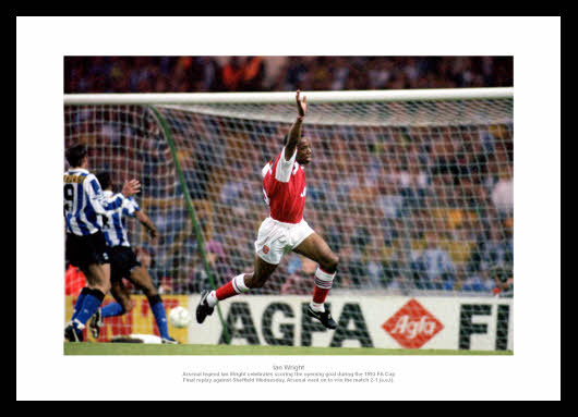 Ian Wright Arsenal FC 1993 FA Cup Photo Memorabilia