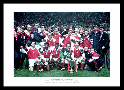 Arsenal 1994 European Cup Winners Cup Final Team Photo Memorabilia