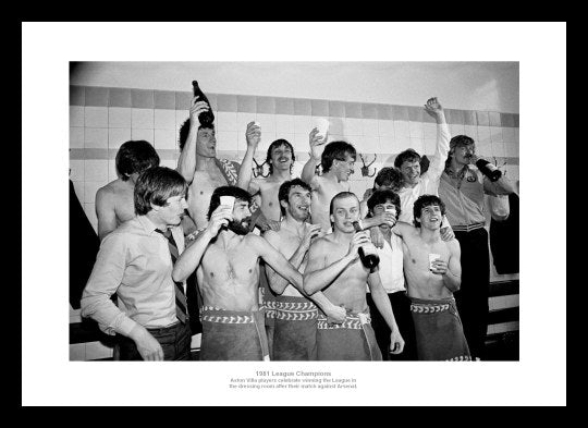 Aston Villa 1981 League Champions Team Celebrations Photo Memorabilia