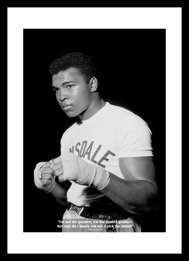 Muhammad Ali Classic Quote Boxing Photo Memorabilia